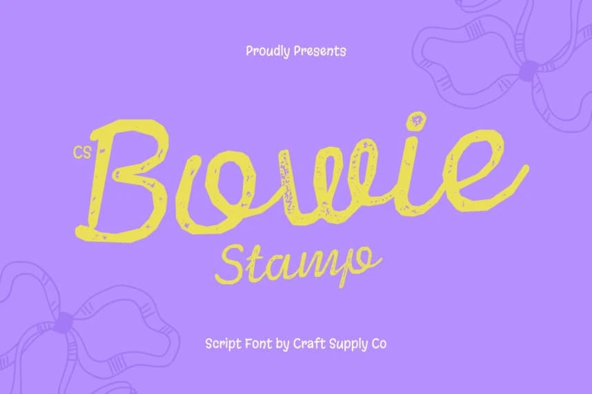CS Bowie Stamp Font
