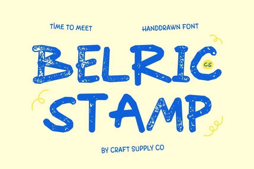 CS Belric Stamp Font