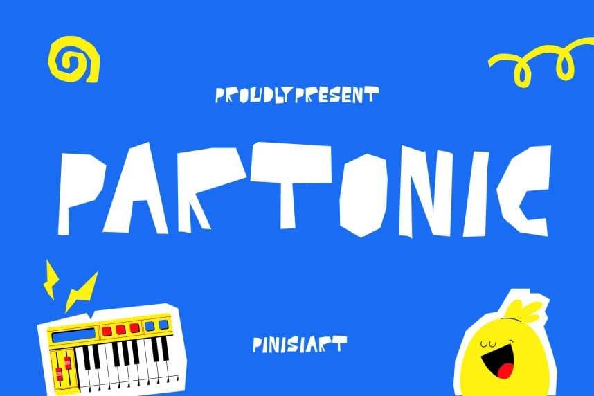 Partonic Display Font – Display creative asset