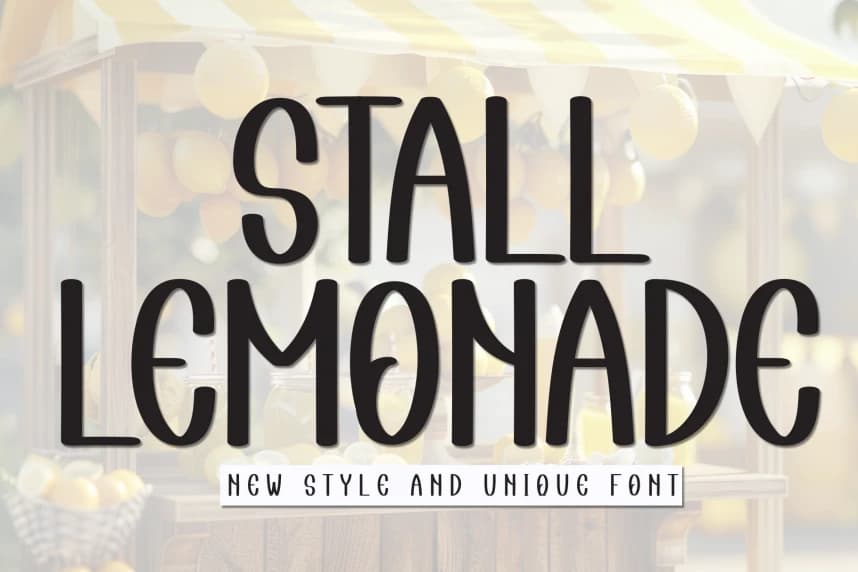 Stall Lemonade El Yapımı Yazı Tipi – Görüntü creative asset