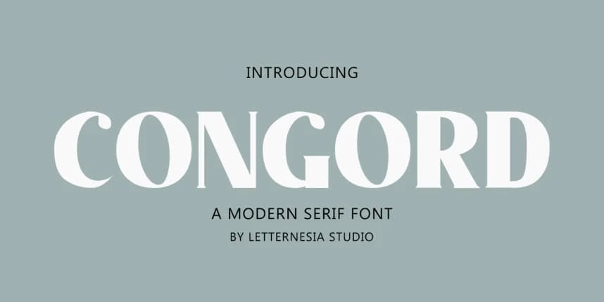 Congord Font – Display creative asset