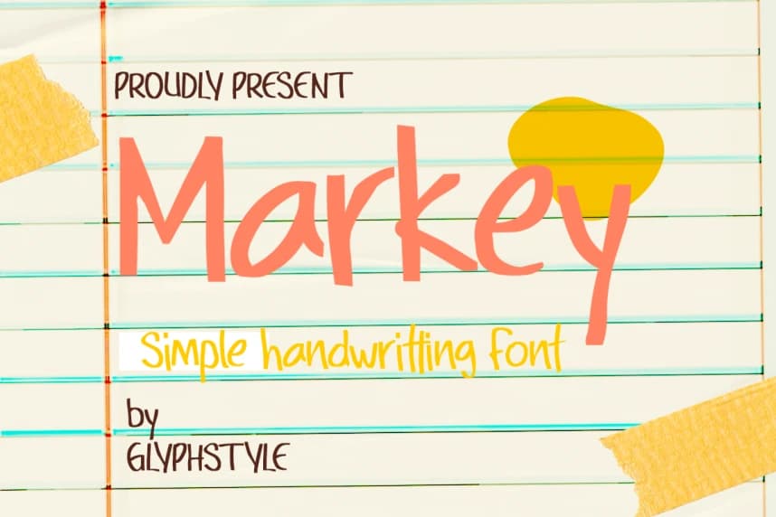 Markey Basit El Yazısı Fontu – Görüntü creative asset