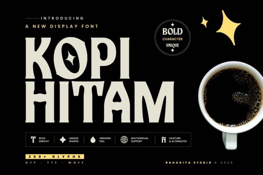 Kopi Hitam Yazı Tipi – Görüntü creative asset
