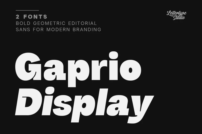 Gaprio Display Font – Display creative asset