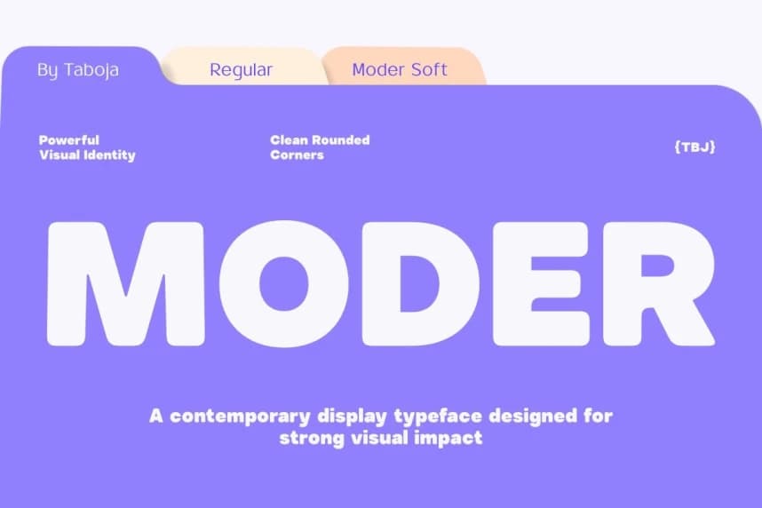 TBJ Moder Font – Görüntü creative asset
