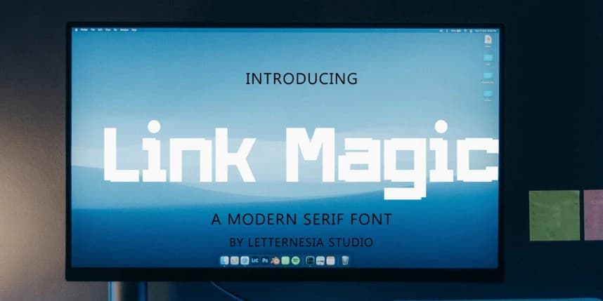 Link Magic Font – Display creative asset