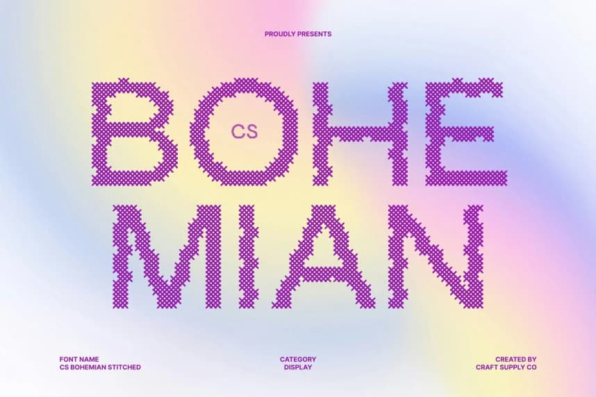 CS Bohemian Dikişli Yazı Tipi – Görüntü creative asset