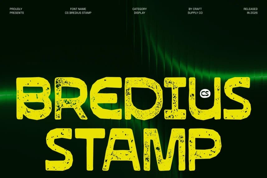 CS Bredius Stamp Font