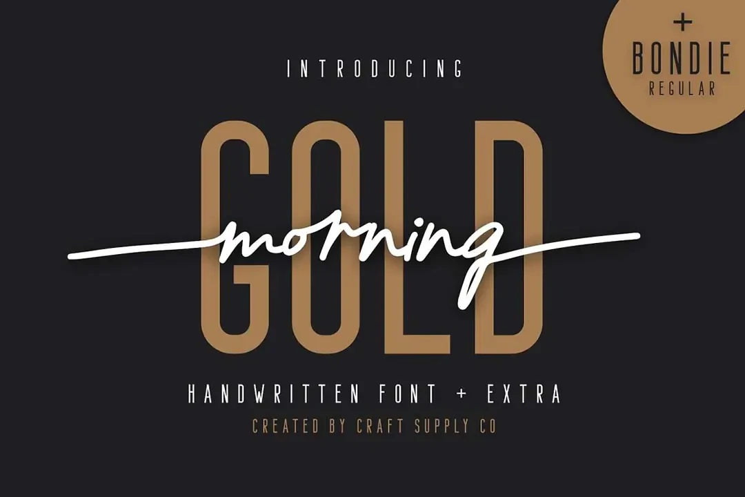 Morning Gold – Handwritten Font Sample – El Yazısı creative asset