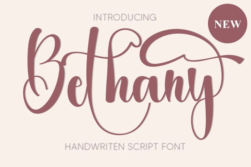 Bethany – Authentic Handwritten Style Font – Handwritten creative asset