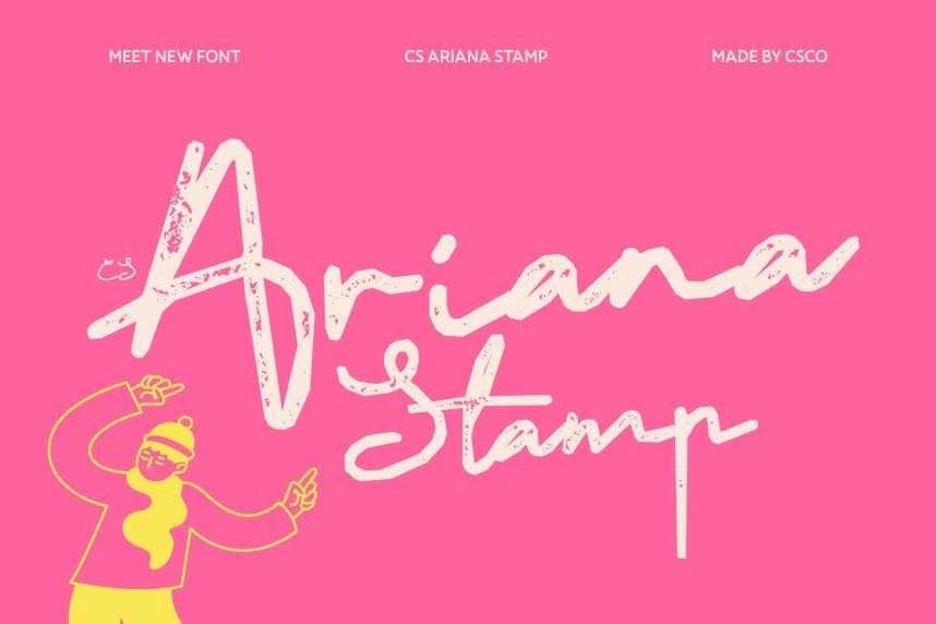 CS Ariana Stamp Font