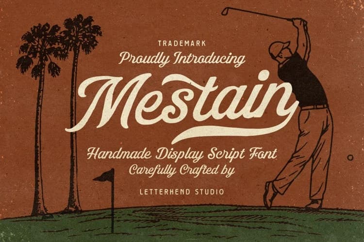 Mestain Font – Script creative asset