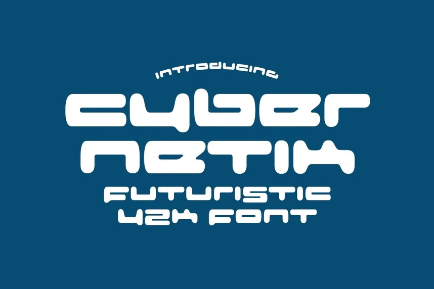 Cybernetik Futuristic Font – Display creative asset
