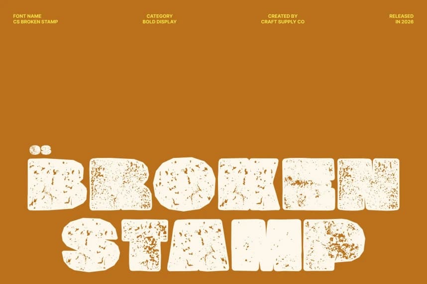 CS Broken Stamp Font – Görüntü creative asset