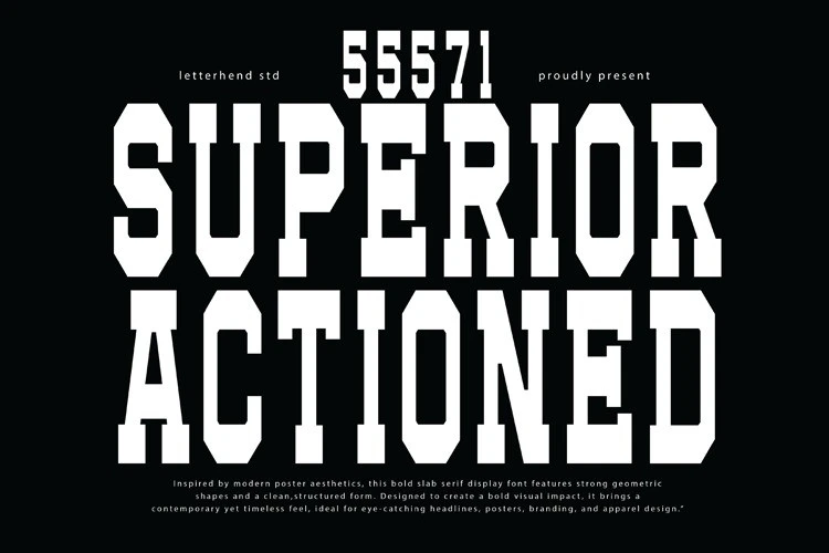 Superior Actioned Font