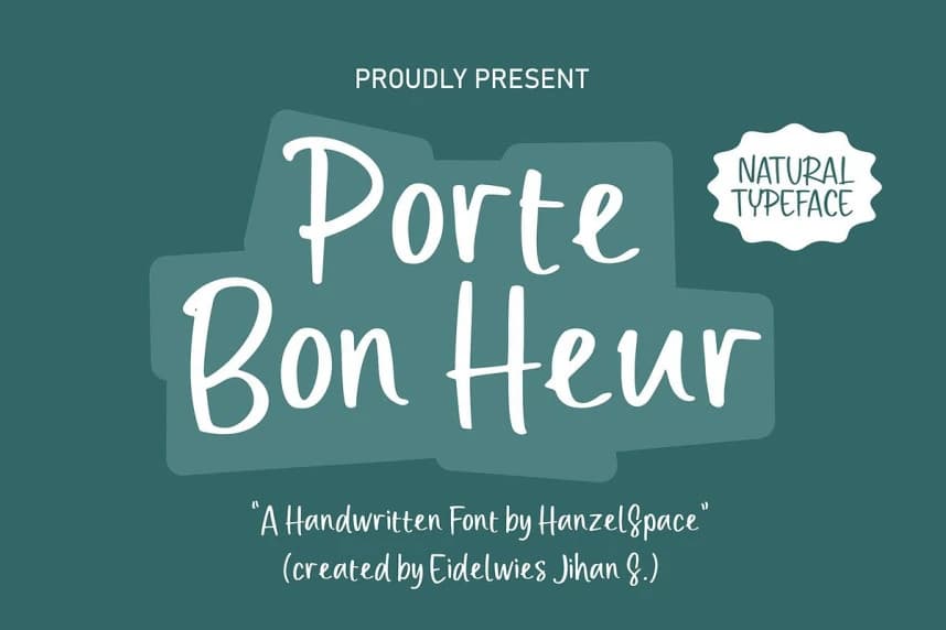 Porte Bon Heur Yazı Tipi – El Yazısı creative asset