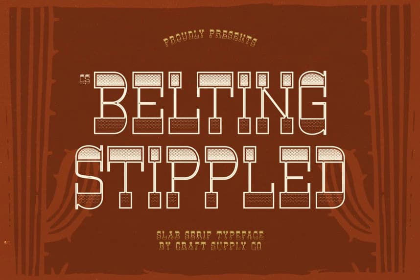 CS Belting Stippled Font