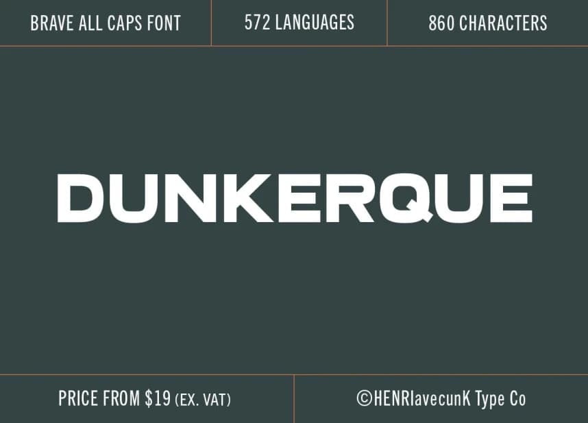 Dunkerque Font – Sans Serif creative asset