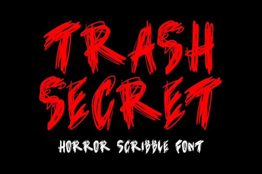 Trash Secret Font – Display creative asset