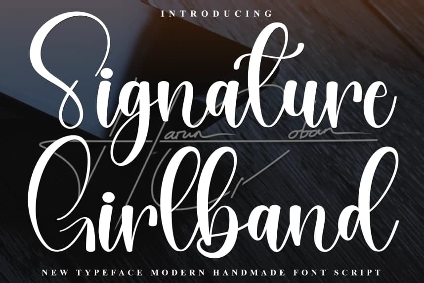 Signature Girlband – Stylish Handwritten Script Font – Handwritten creative asset