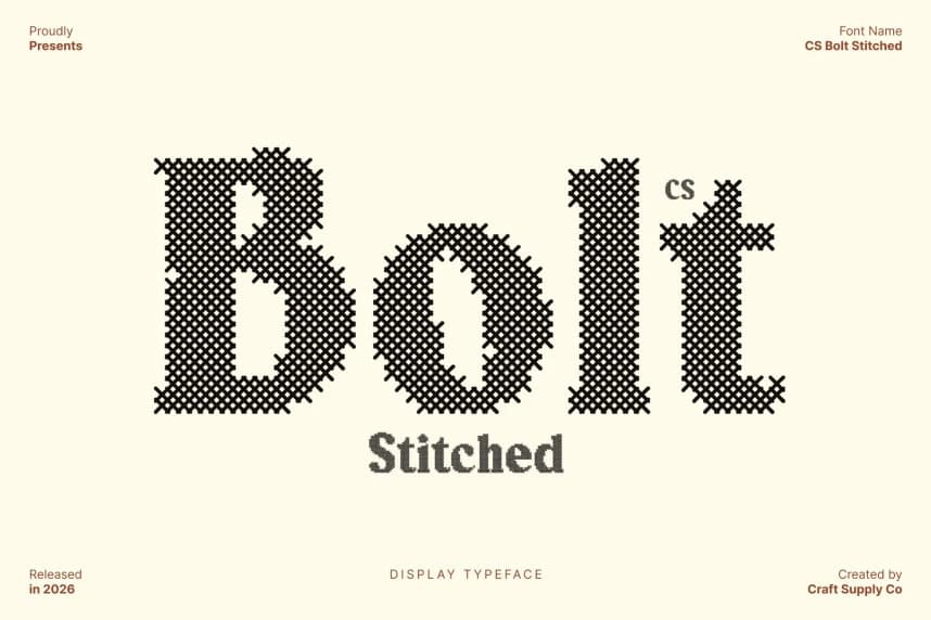 CS Bolt Stitched Font – Görüntü creative asset