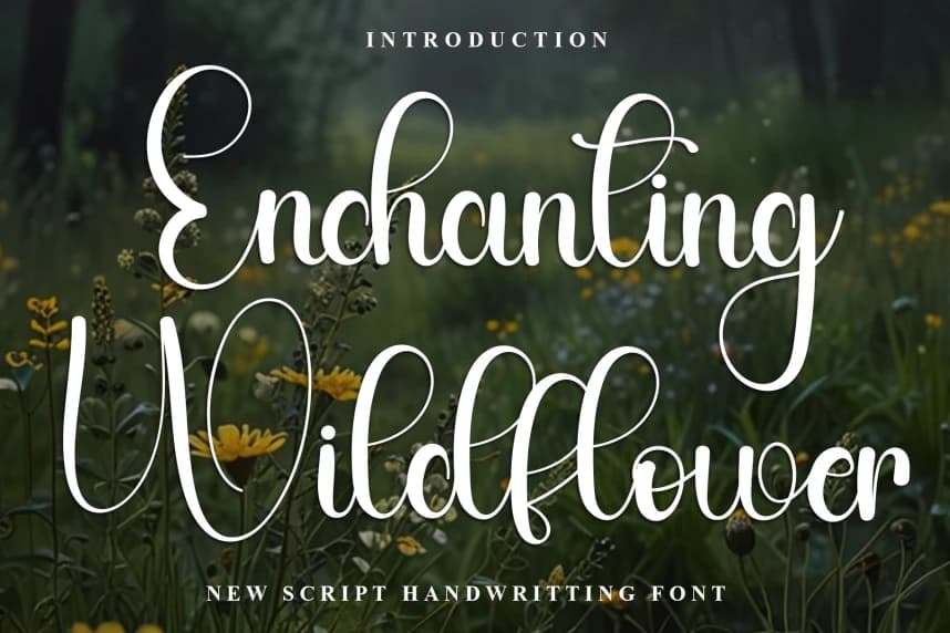 Enchanting Wildflower – Elegant Handwritten Font – Handwritten creative asset