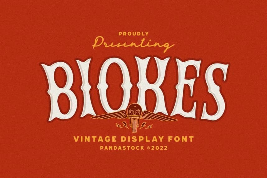 Biokes Vintage Yazı Tipi – Görüntü creative asset