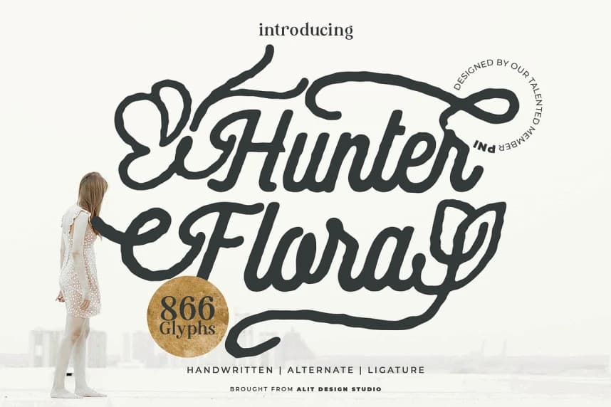 Hunter flora Font