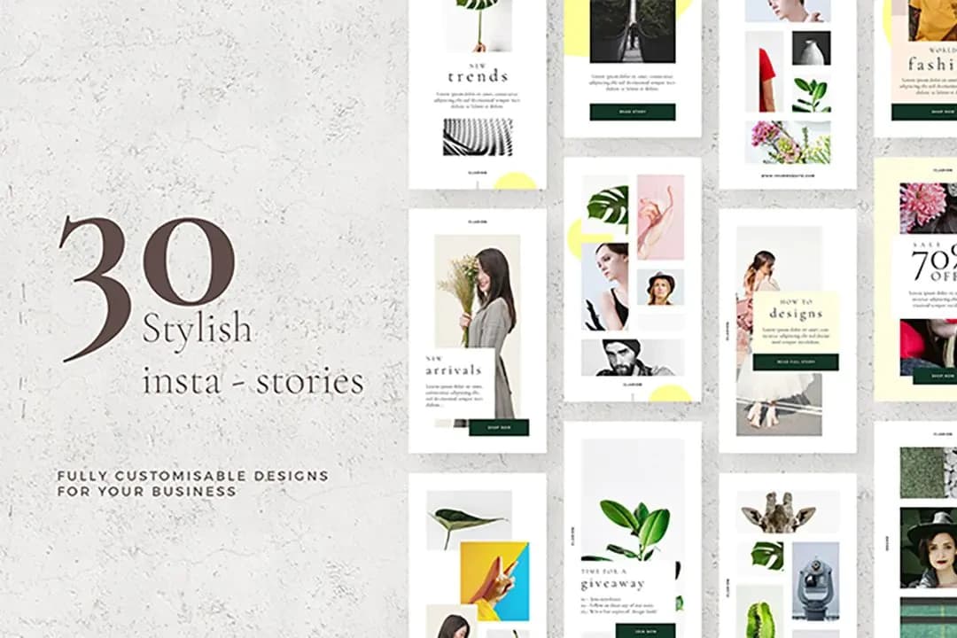 Şık Instagram Hikayeleri – Sosyal Medya creative asset