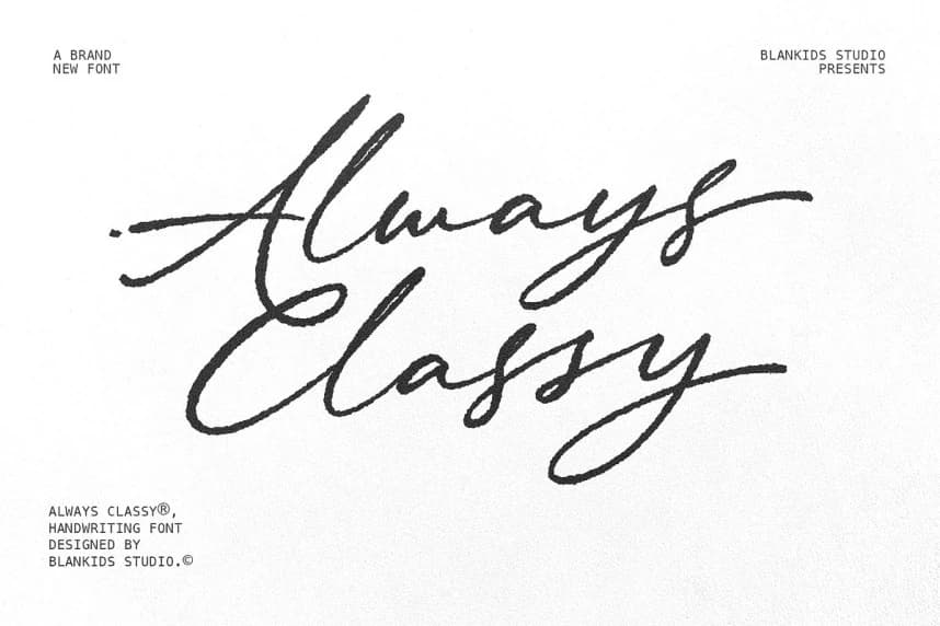 Always Classy Font – El Yazısı creative asset