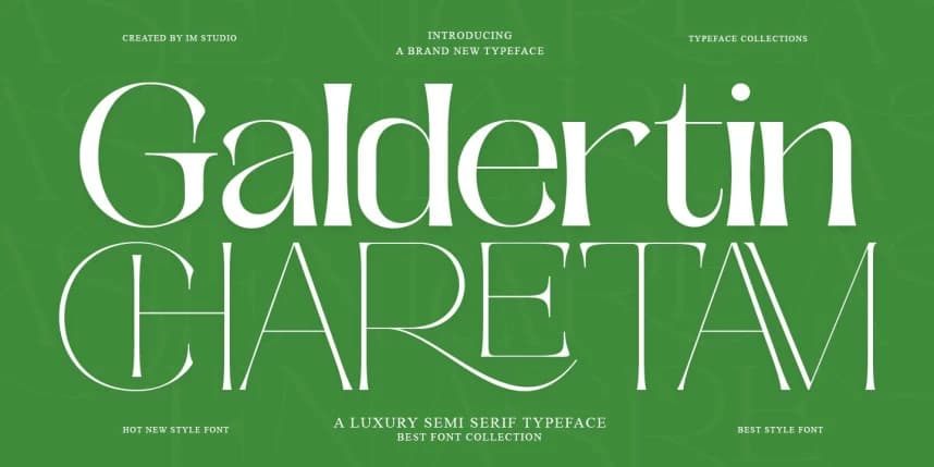 Galdertine Charetam Semi Serif Font