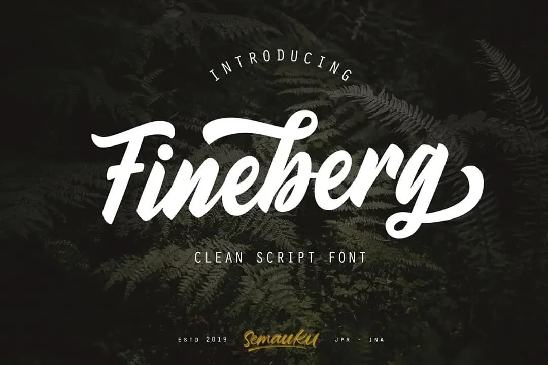 Fineberg Font – Script creative asset