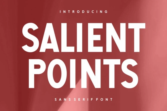 Salient Points Font