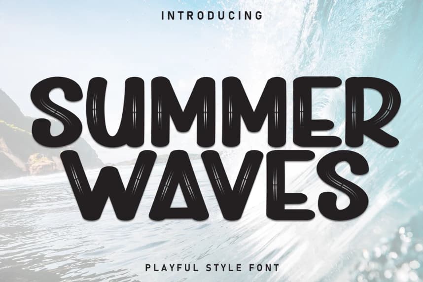 Summer Waves display Font