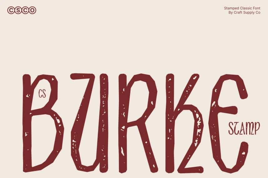 CS Burke Stamp Yazı Tipi – Görüntü creative asset