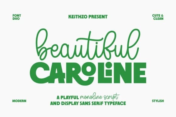 Güzel Caroline Yazı Tipi Çifti – Görüntü creative asset