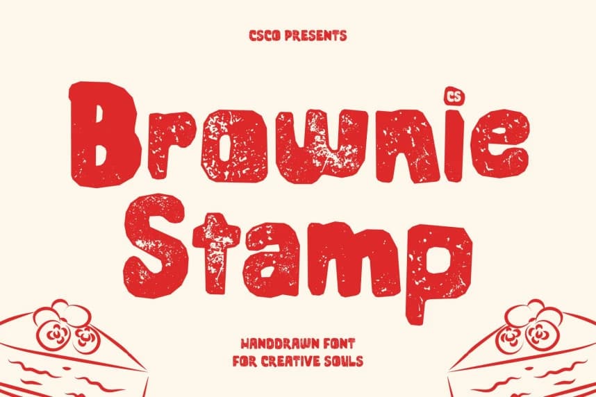 CS Brownie Stamp Font – Görüntü creative asset