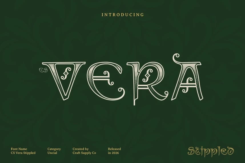 CS Vera Stippled Font – Görüntü creative asset