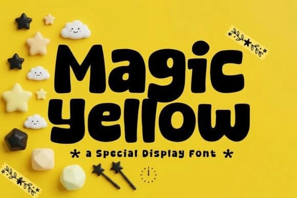 Magic Yellow Font – Görüntü creative asset