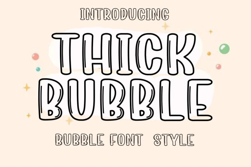 Thick Bubble Script Font