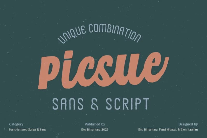 Picsue Yazı Tipi İkili – Görüntü creative asset