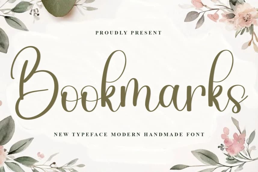 Bookmarks – Casual Handwritten Script Font – Handwritten creative asset