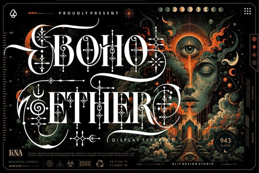Boho Ether Font – Görüntü creative asset