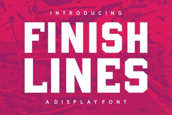 Finish Lines Font – Display creative asset