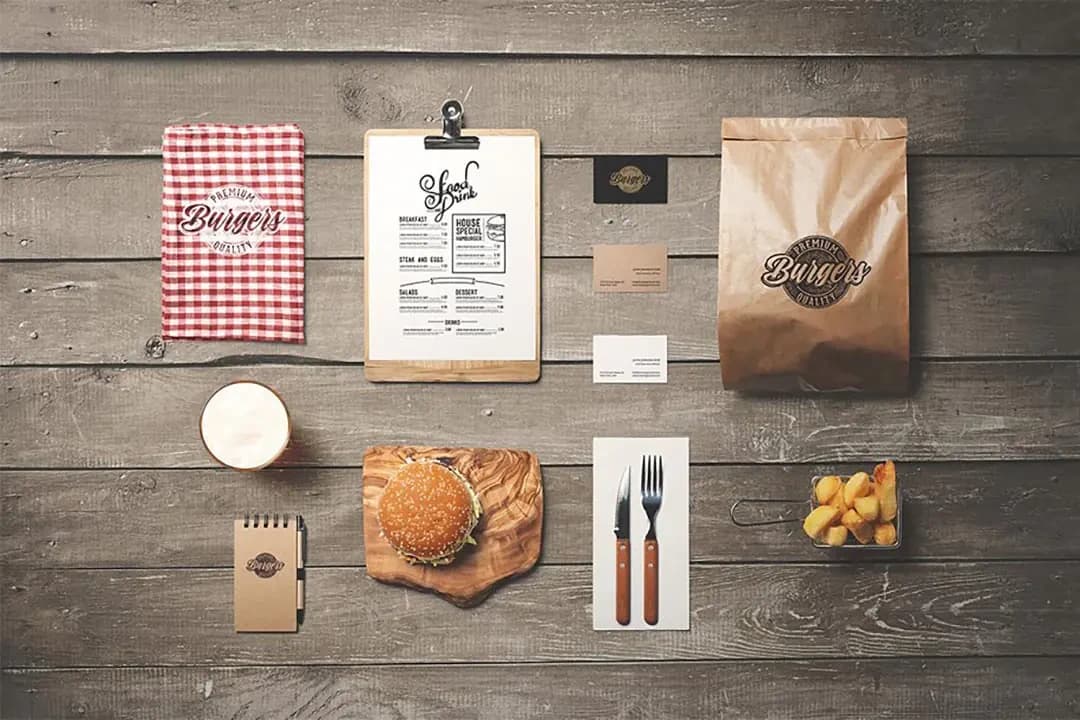 Burger Store Mockup Creator Sample Free PSD – Mockups creative asset