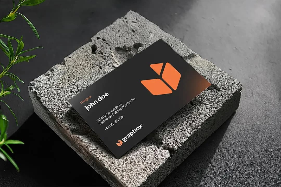 Taş Üzeri İş Kartı Mockup – Mockuplar creative asset
