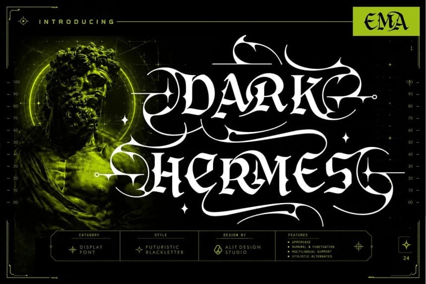 Dark Hermes Yazı Tipi – Görüntü creative asset