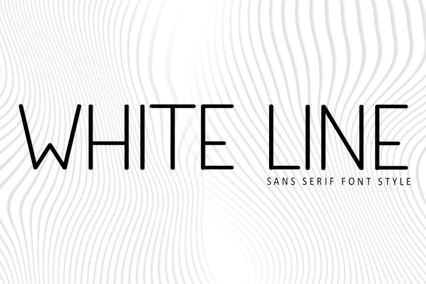 White Line Sans-Serif Font