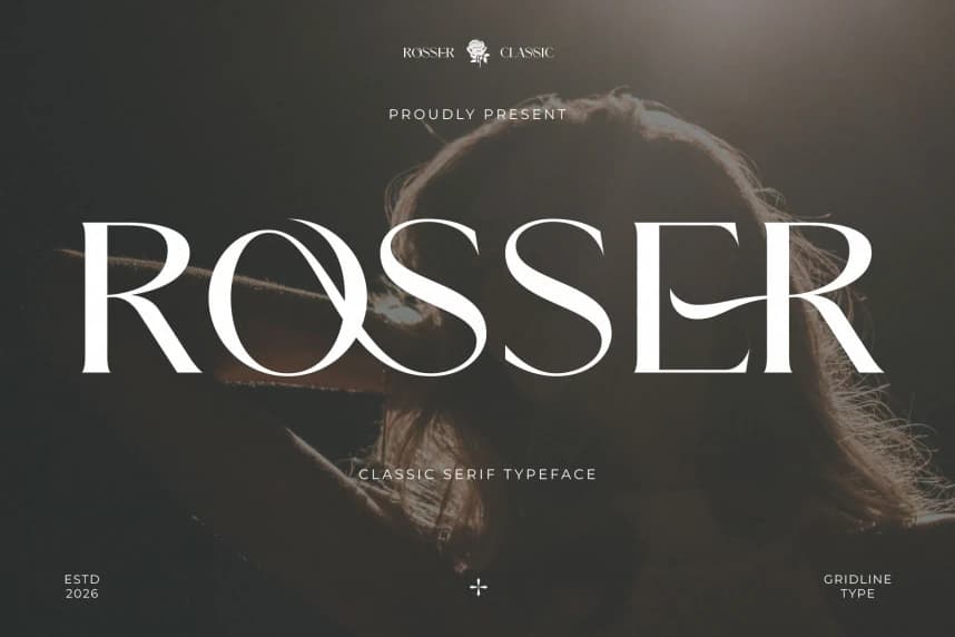 Rosser Font – Serif creative asset