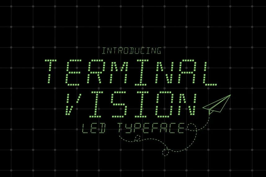 Terminal Vision Font – Display creative asset